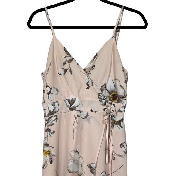 J.O.A. Celadine Blush Pink Floral High-Low Wrap Dress - Picture 5 of 10